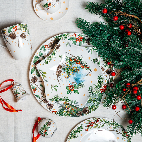 Блюдо-звезда Christmas Carols 24 см