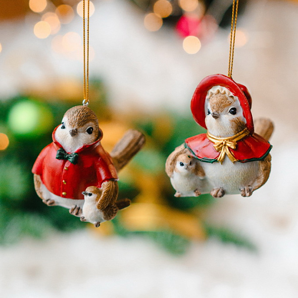 Игрушка на елку "Папа воробей" 7 см