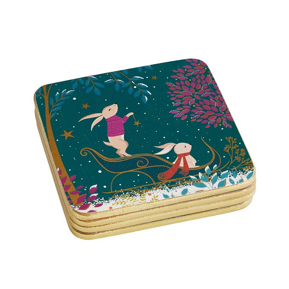 Набор подставок под кружку Woodland Tales 10,5х10,5 см, 4 шт