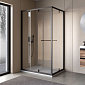 Душевое ограждение Kolpa-San Stellar DW 120X80, черный профиль, прозрачное стекло