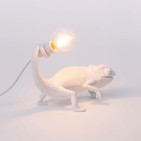 Лампа настольная Seletti Chameleon Lamp Still 14 см, белая