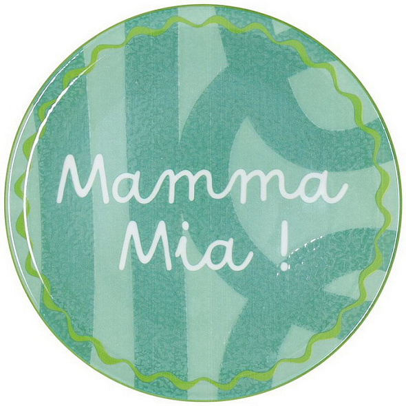 Блюдо для пиццы Mamma mia 33 см, зеленое