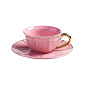 Чашка для эспрессо с блюдцем Vintage 50 мл, розовая