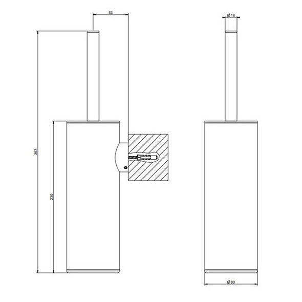 Ершик для туалета Gessi Emporio q1_38957.031, хром