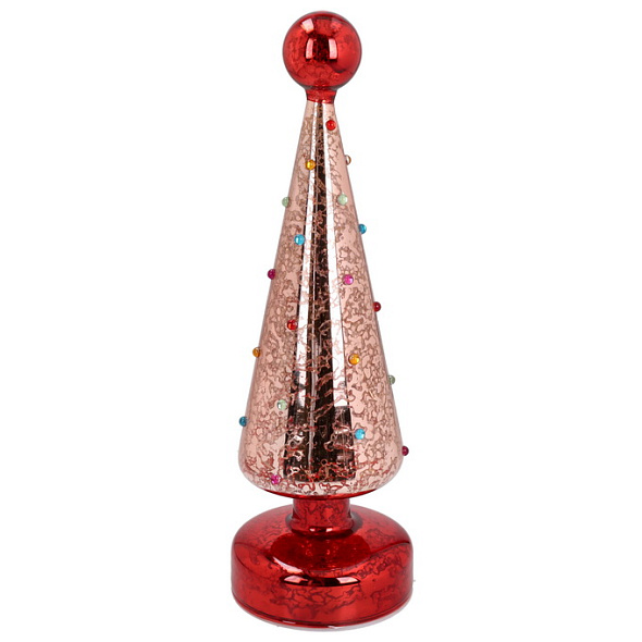 Фигурка с подсветкой "Елка" Christmas Toc 29 см, красная