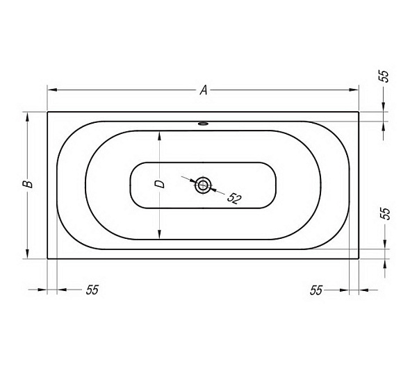 Ванна Kolpa-San Pandora 180x85, встраиваемая, белая