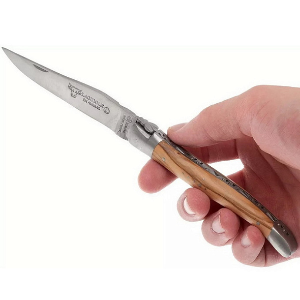 Нож карманный складной Pocket Knives 12 см, ручка - оливковое дерево