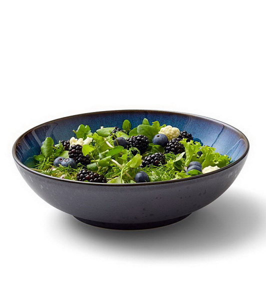 Салатник Bitz 24 см, чёрный/синий