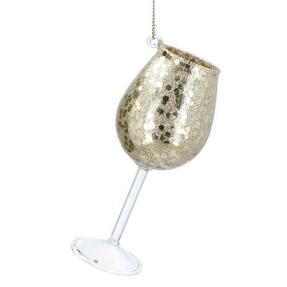 Игрушка на елку "Бокал для вина" 11 см