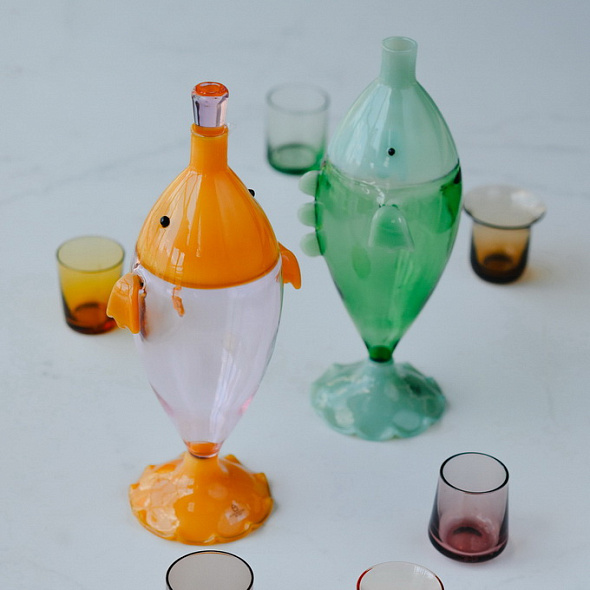 Бутылка Marine Garden 900 мл, зеленая рыба