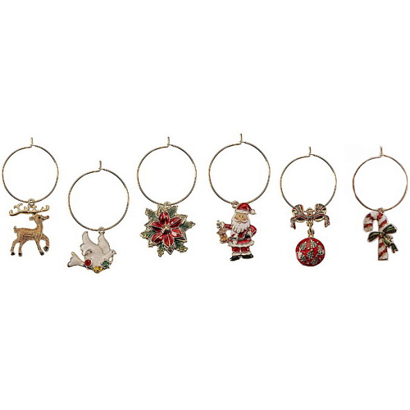 Набор колец для бокалов Xmas Luxury, 6 шт