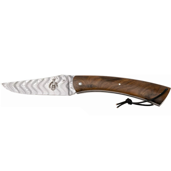 Нож карманный складывающийся Camembert Damascus 11 см, ручка - фисташковое дерево