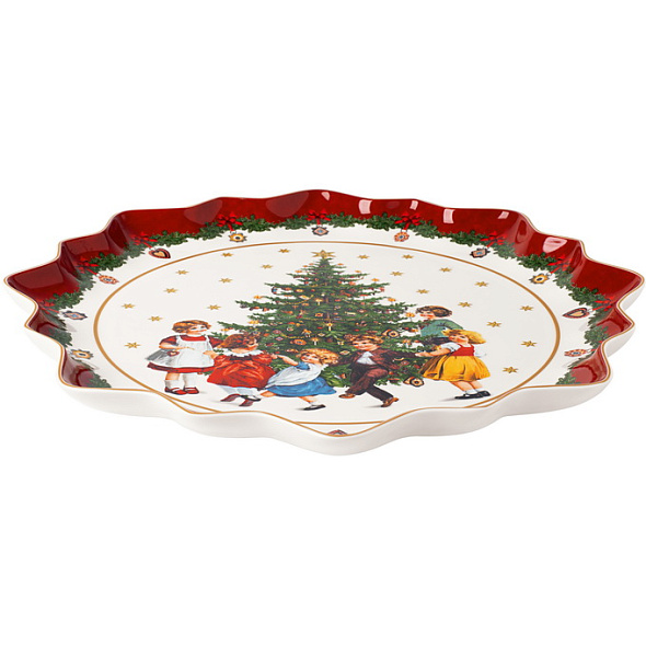 Блюдо круглое "Дети вокруг елки" Toy’s Fantasy 39 см