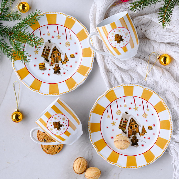 Набор чайный на 2 персоны Christmas Love, 4 предмета