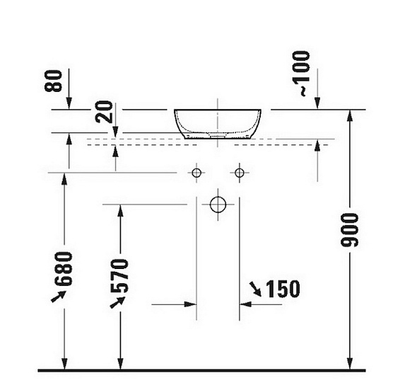 Раковина Duravit Sivida 30х30, из DuroCast, белая