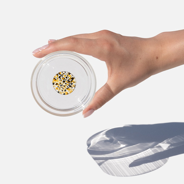 Стакан Teca Terrazzo 350 мл, черный/янтарный