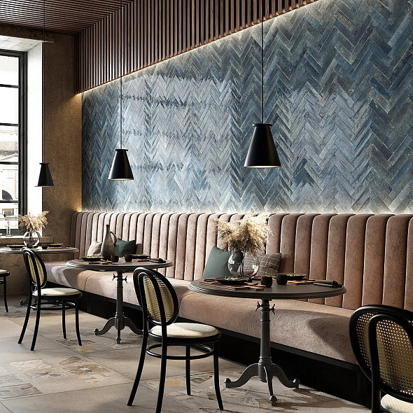 Керамогранит Rondine Soho 6х25, Blu, 9,5 мм