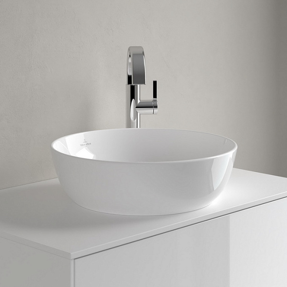 Раковина накладная Villeroy & Boch Artis 43х43, CeramicPlus, 417943R1, из TitanCeram
