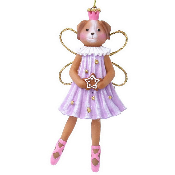 Елочная игрушка "Собака-балерина" 10 см