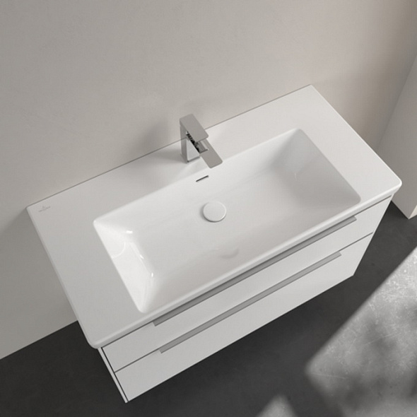 Раковина подвесная Villeroy & Boch Subway 3.0 100х47, CeramicPlus, 4A70A5R1, из TitanCeram