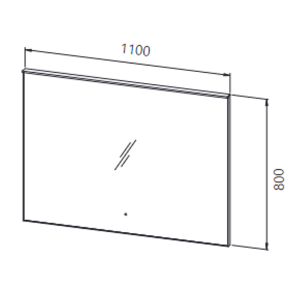 Зеркало с подсветкой Kolpa-San Quadrum OG 110X80 LED, IR