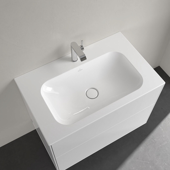 Раковина накладная Villeroy & Boch Finion 80х50, CeramicPlus, 416481R1, из TitanCeram
