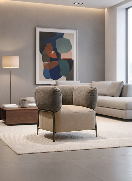 Кресло Calligaris Quadrotta CS3409, Mud Brown/Soil Brown