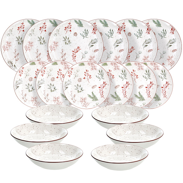 Набор посуды на 6 персон Winter Season, 18 предметов