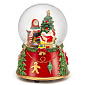 Фигурка музыкальная "Снежный шар: Санта у камина" 8 см
