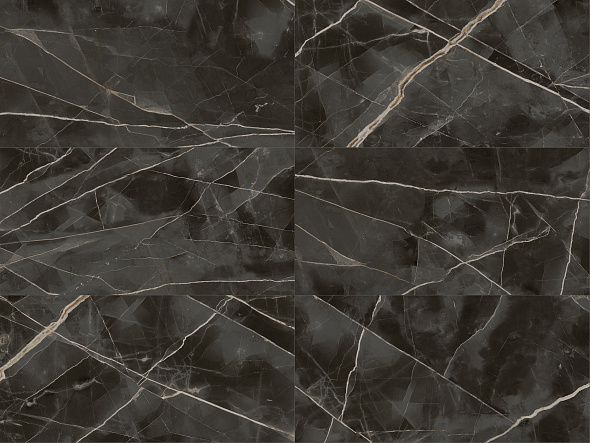 Керамогранит Italon Stellaris 80х160 Lux, Absolut Black, 9 мм