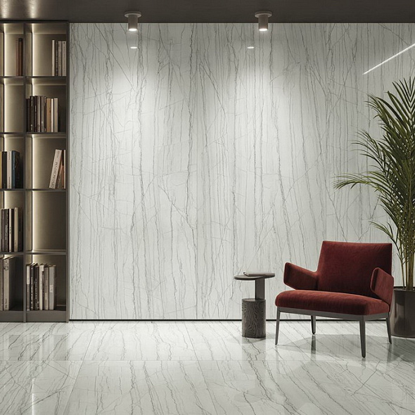 Керамогранит Italon Charme Advance 120х278 Lux, Platinum White, 6 мм