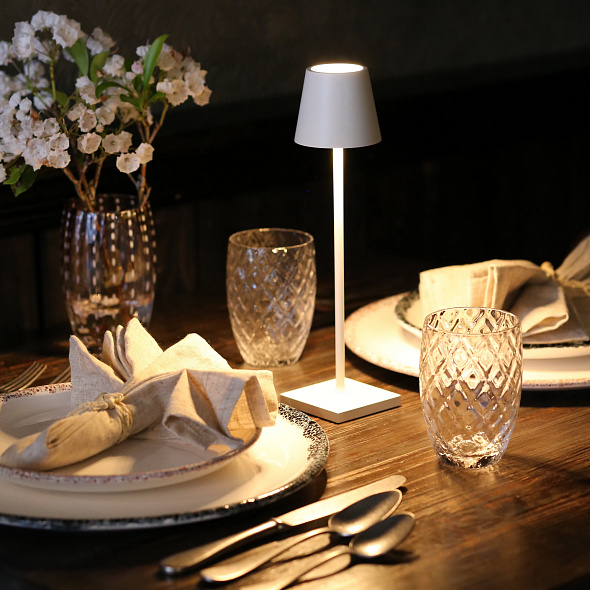 Лампа настольная Zafferano Poldina Pro Micro 27,5 см, белая