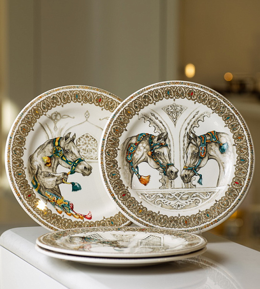 Тарелка салатная Chevaux du vent 22 см (лошадь с жеребенком)