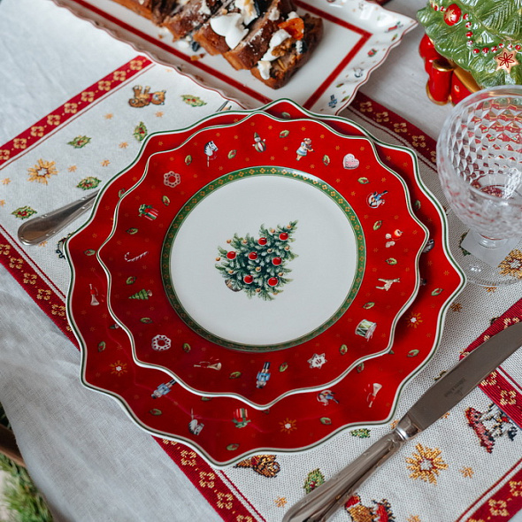 Тарелка салатная Toy’s Delight 24 см, красная