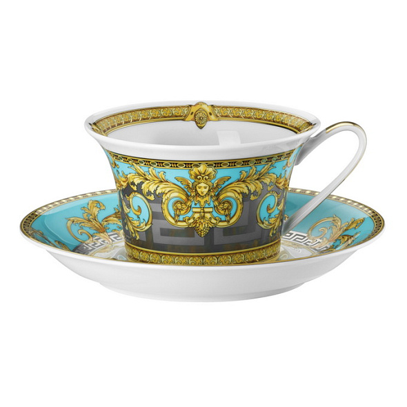 Чашка чайная с блюдцем Versace Prestige Bleu 220 мл