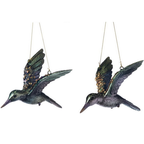 Новогодняя игрушка "Колибри" 13 см, в ассортименте