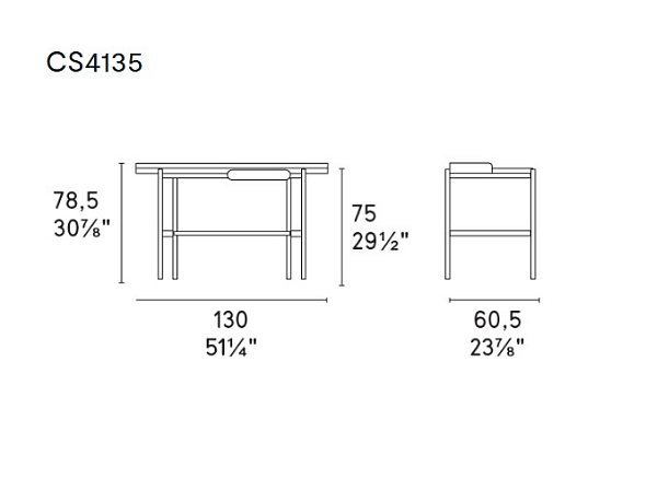 Стол письменный Calligaris Madame 130х60, Termocotto