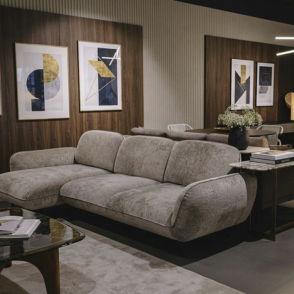 Диван угловой Calligaris Favola CS3455, левый, Taupe