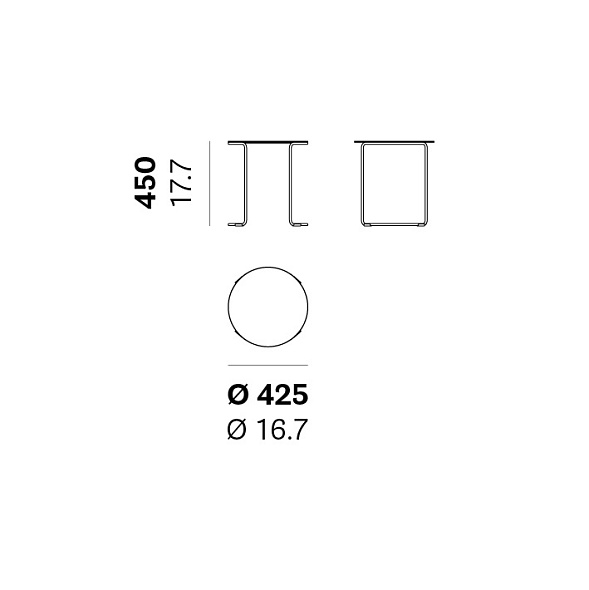 Стол журнальный Pedrali Circuit 42х42