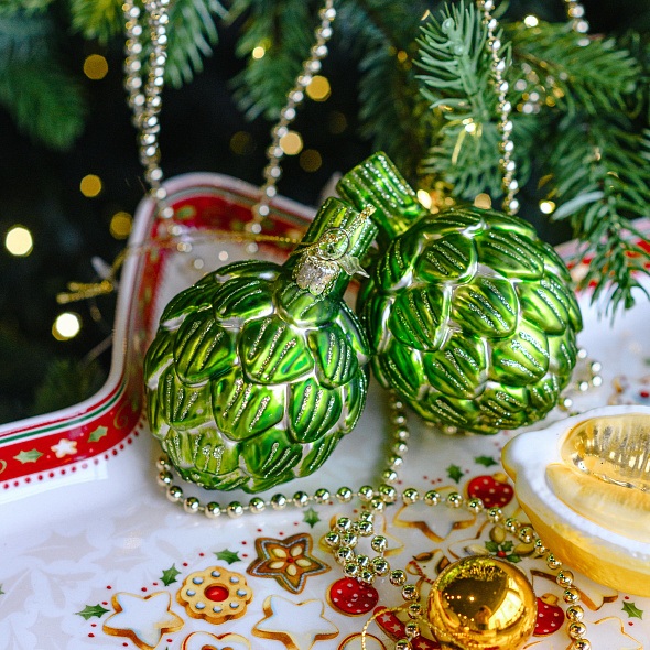 Елочная игрушка "Артишок" 9 см