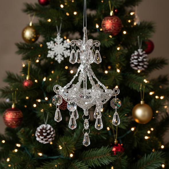 Елочная игрушка "Люстра" 16 см