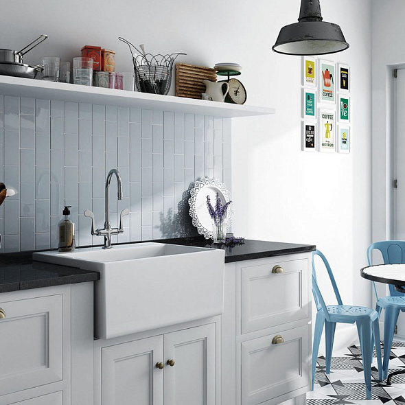 Плитка керамическая Equipe Evolution 7,5х15, Sky Blue, 7,5 мм