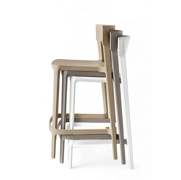 Стул полубарный Calligaris Skin Matt Taupe