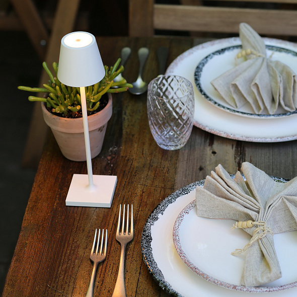 Лампа настольная Zafferano Poldina Pro Micro 27,5 см, белая