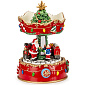 Фигурка музыкальная "Карусель: Санта дарит подарки" 18,5 см