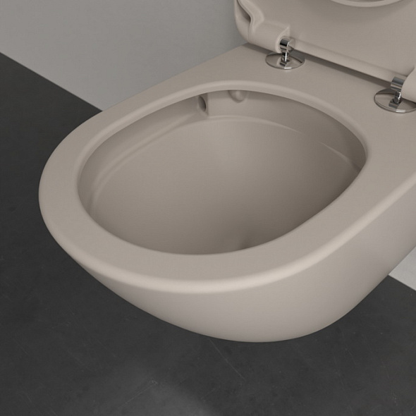 Унитаз Villeroy & Boch Antao 56х37, CeramicPlus, TwistFlush, с сиденьем, Almond