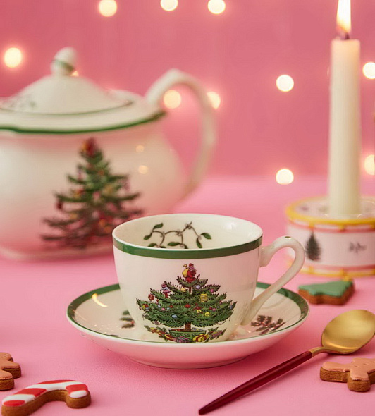 Чашка чайная с блюдцем Christmas Tree 200 мл