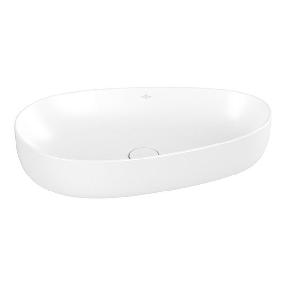 Раковина накладная Villeroy & Boch Antao 65х40, CeramicPlus,4A7465RW, из TitanCeram, Stone White