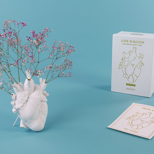 Ваза Love in Bloom 25 см, белая