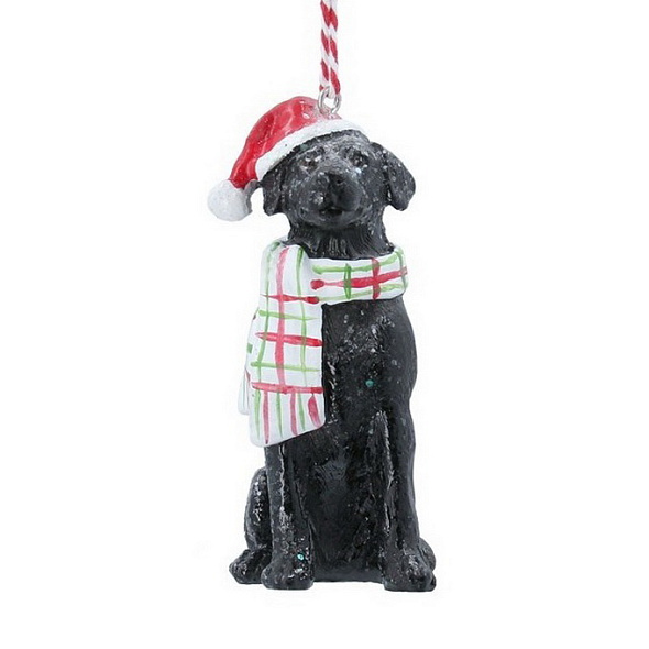 Игрушка на елку "Рождественский лабрадор" 9 см